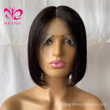 Top Selling Wholesale Bob Style Short Brazilian Hair Virgin Human Hair lace frontal T part Bob Wigs